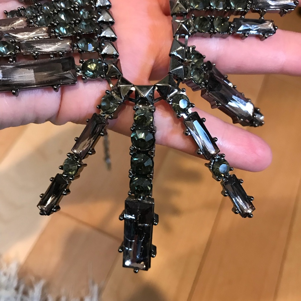 Dark Silver Statement Necklace - image 5